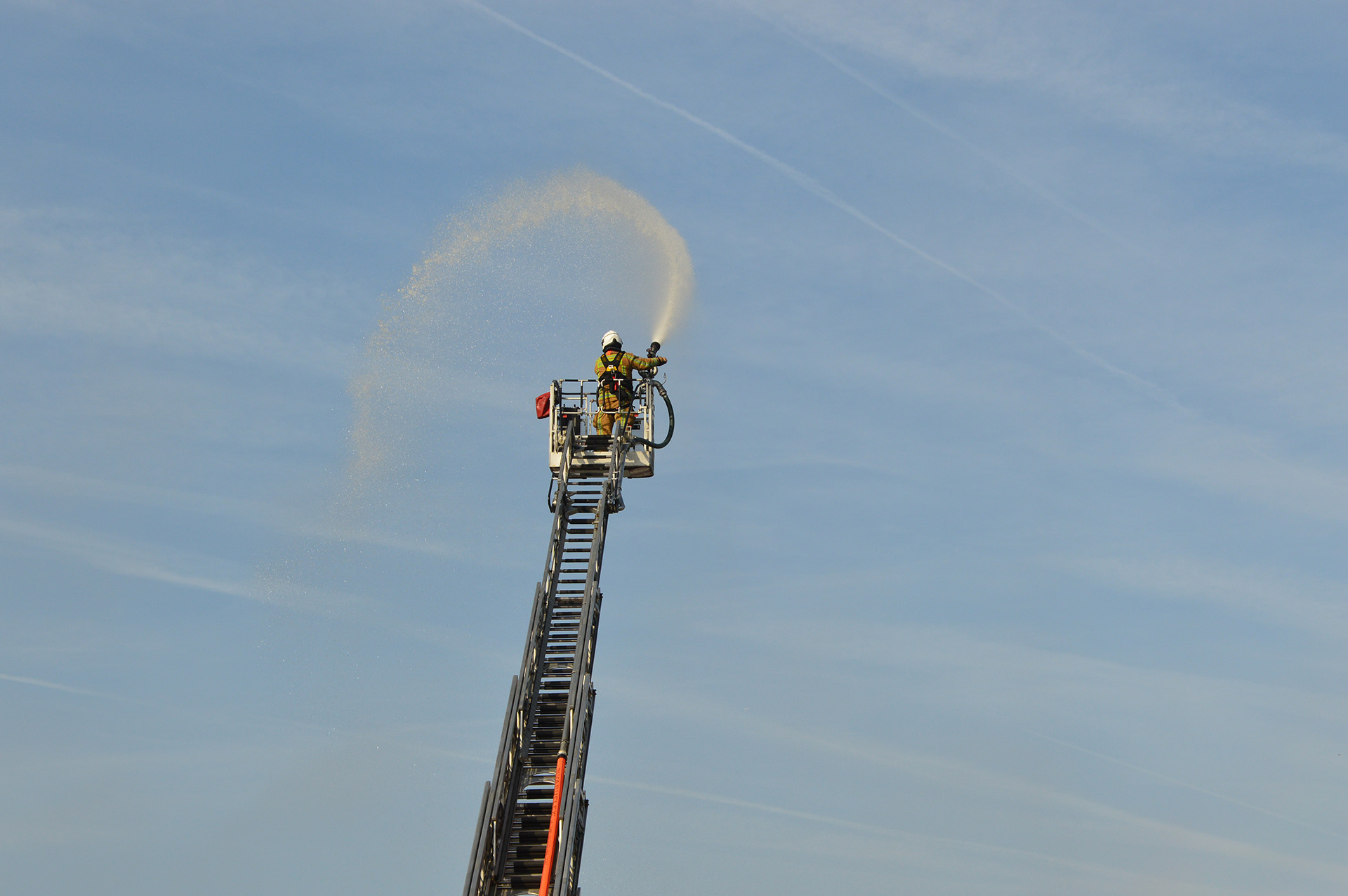 Blussen vanop de hoge ladder